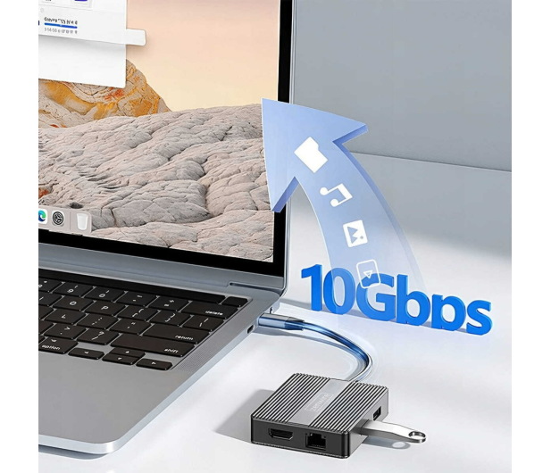 Zenwire Hub USB-C 7w1 USB 3.0 HDMI 4K 60Hz Display Port RJ-45 - 1604633 - zdjęcie 2